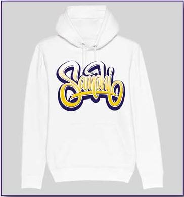 SAMO Script Style Pullover Hoodie