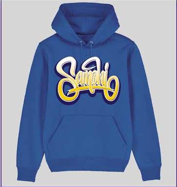 SAMO Script Style Pullover Hoodie