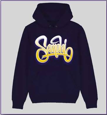 SAMO Script Style Pullover Hoodie
