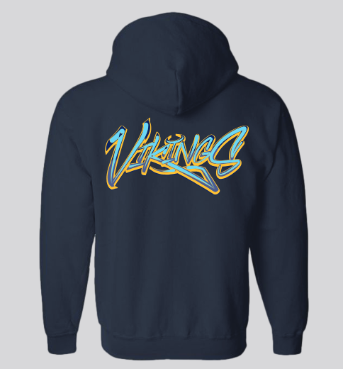 Vikings Bicoastal Zip Up Hoodie
