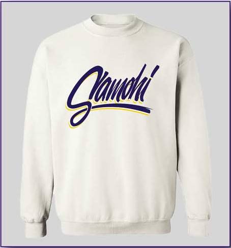 SAMO Script Style Crewneck Sweatshirt