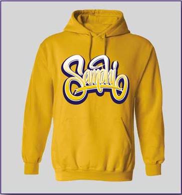 SAMO Script Style Pullover Hoodie