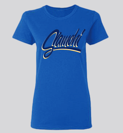 SAMO Script Style Fitted Women's Fine Jersey T-Shirt